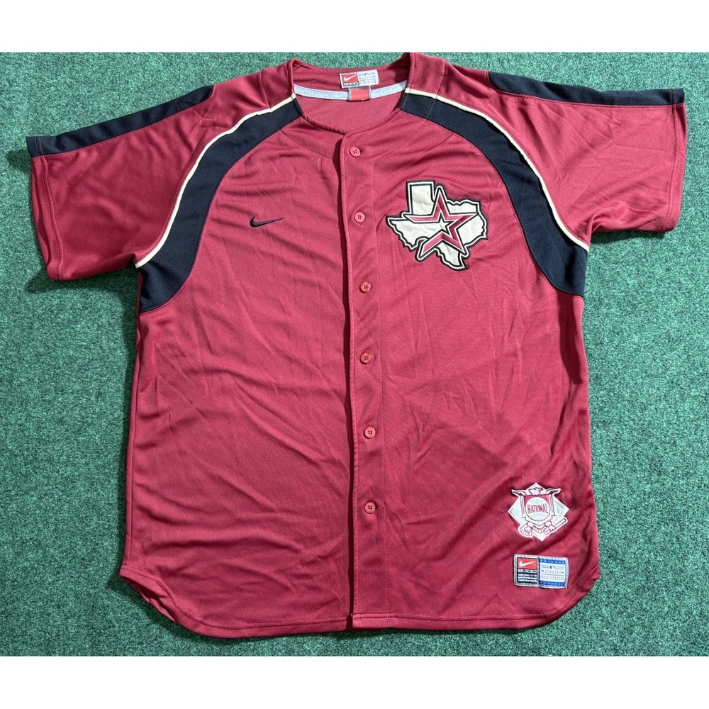 Vintage Nike Houston Astros Jersey 2000s Y2K Texas Baseball Men's 2XL Red